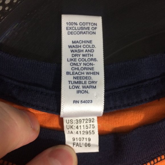 Gap Baby 12-18M Orange & Blue Embroidered Bodysuit - Picture 5 of 6